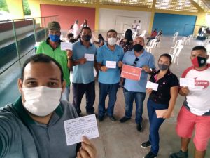 Funcionários da Casal de Olho D’Água do Casado se vacinam contra a Covid-19